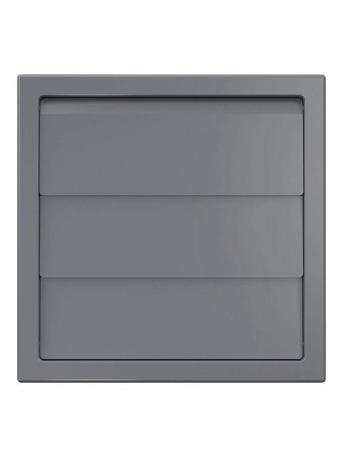 Выход стенной КФ фланец D100 жалюзи 150x150 ASA серый ERA