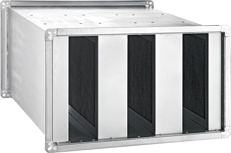 Прямоугольный канальный шумоглушитель BDKS 60-35